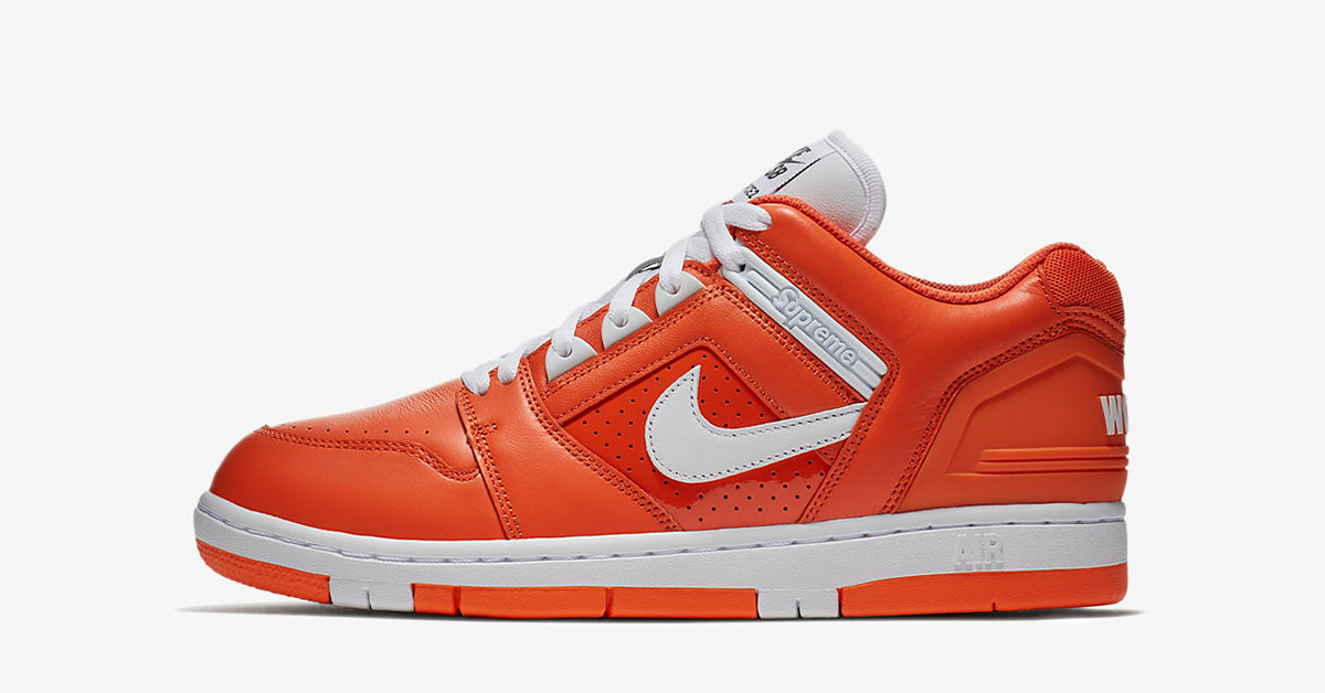 Supreme x Nike SB Air Force 2 Low Orange Blaze