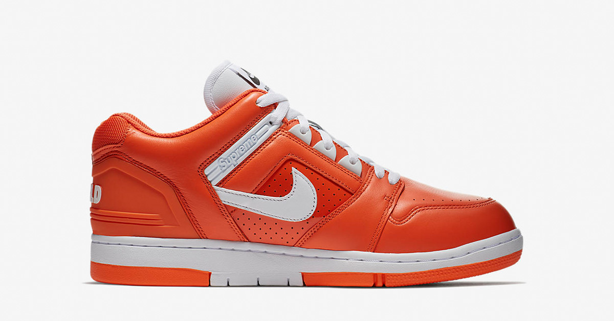 Supreme x Nike SB Air Force 2 Low Orange Blaze