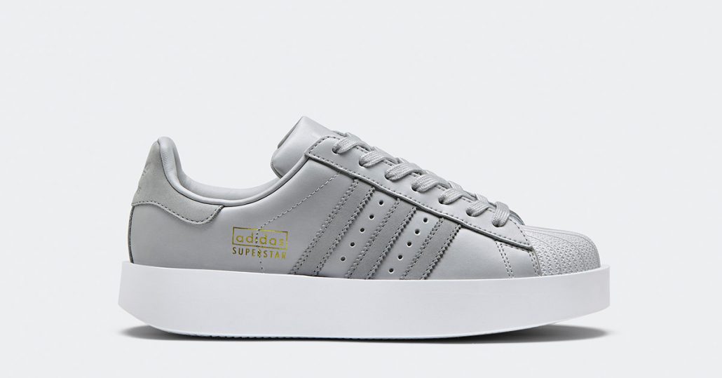 Womens Adidas Superstar Bold Grey