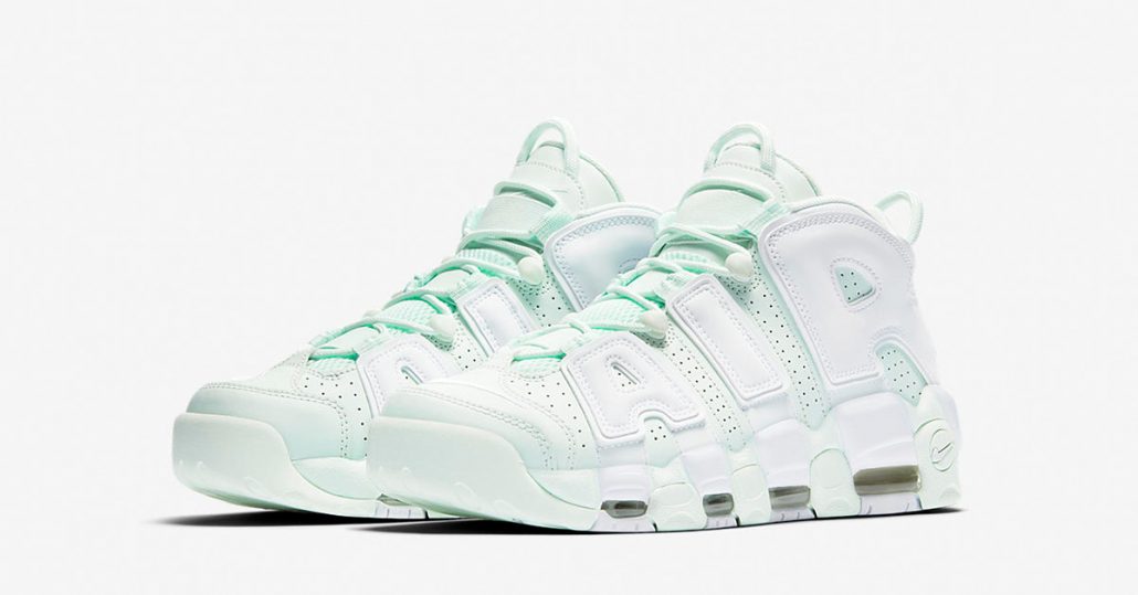 Womens Nike Air More Uptempo Barely Green White