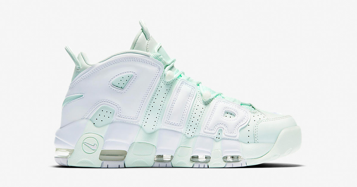 Womens Nike Air More Uptempo Barely Green White