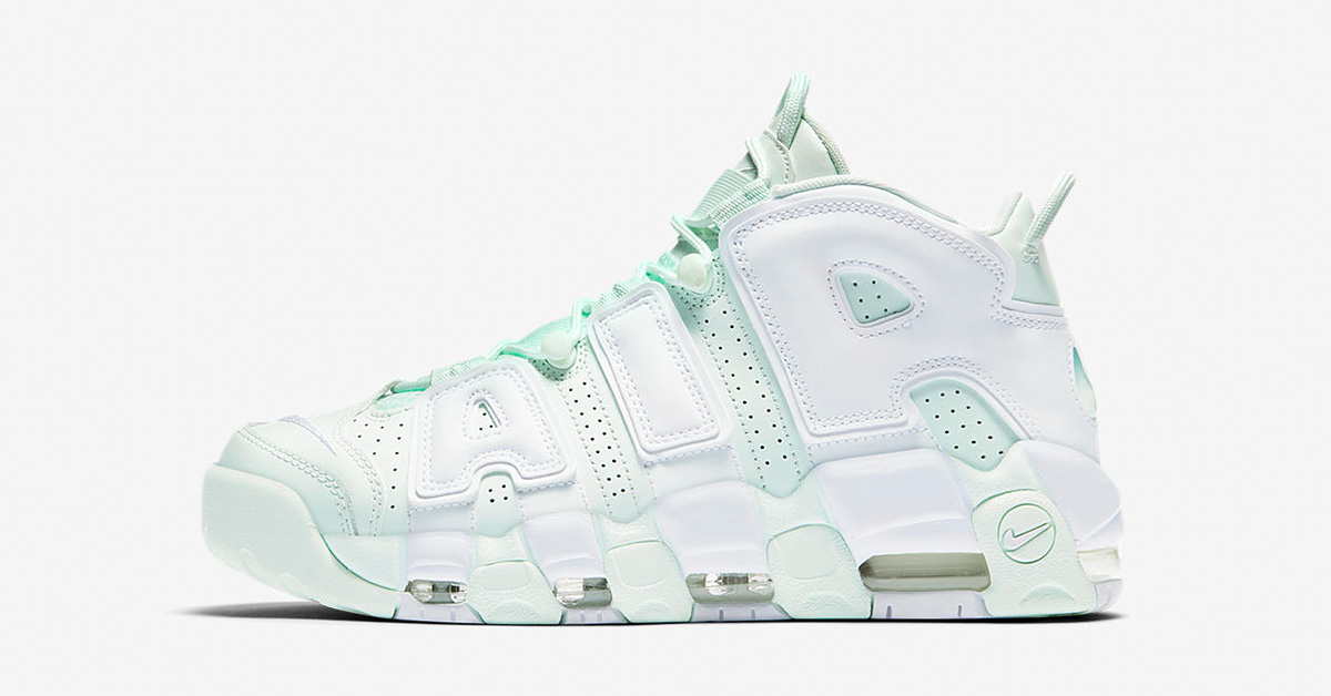 Womens Nike Air More Uptempo Barely Green White