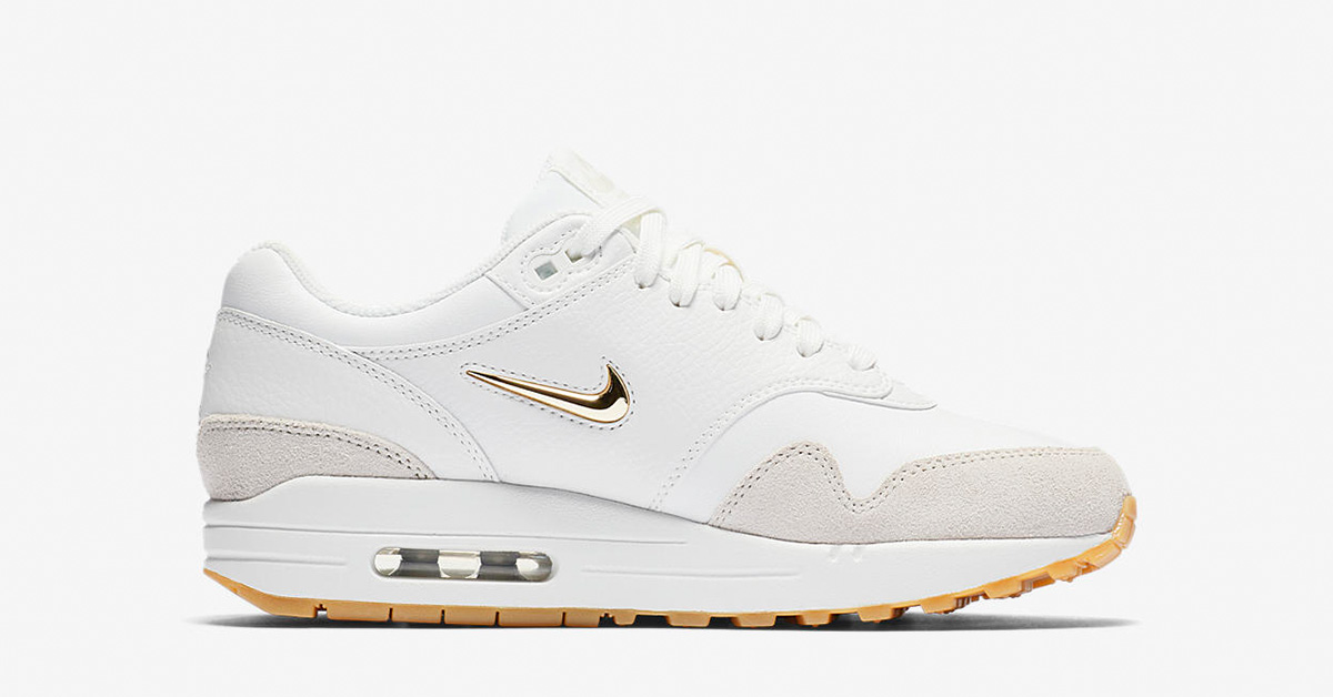 Womens Nike Air Max 1 Premium Jewel Summit White AA0512-100