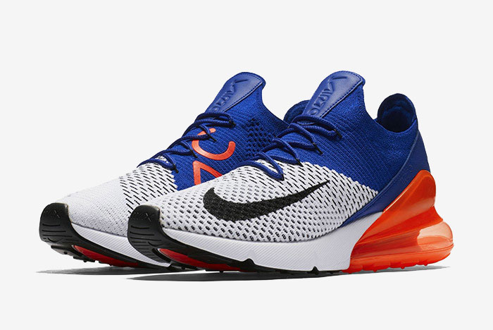 Nike Air Max 270 Flyknit Blue Orange