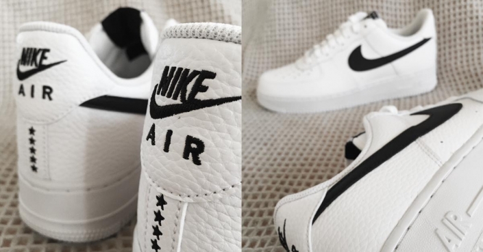 Nike Air Force 1 Sort Swoosh