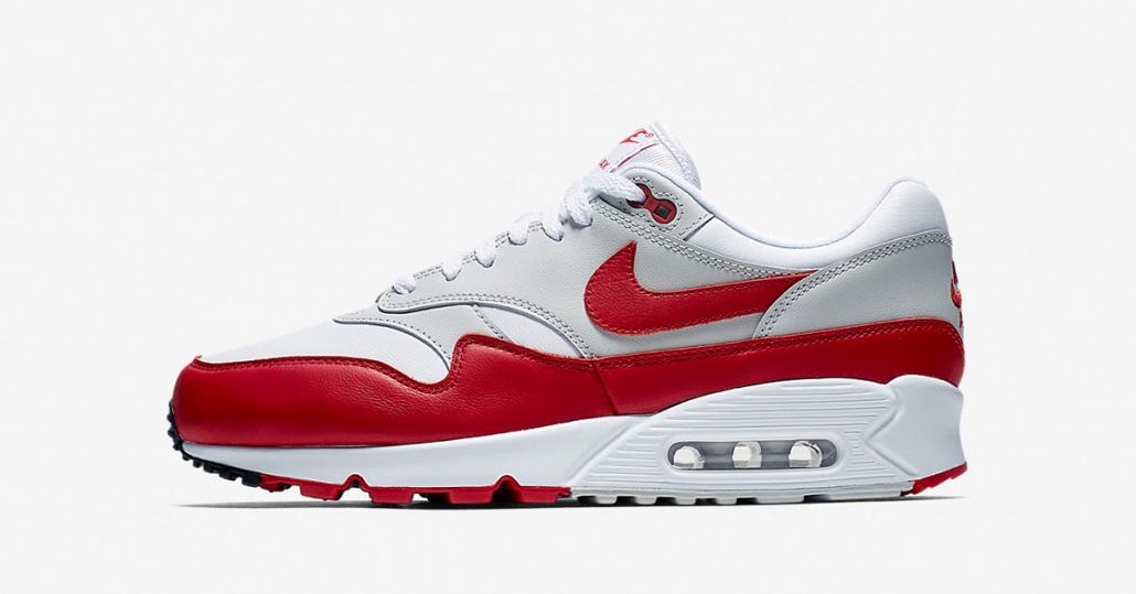 red and white air max 90s