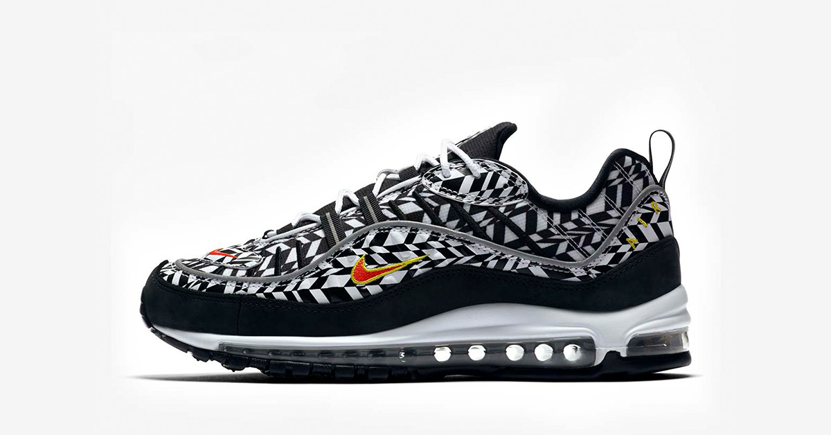 Nike Air Max 98 Black White AOP AQ4130-100