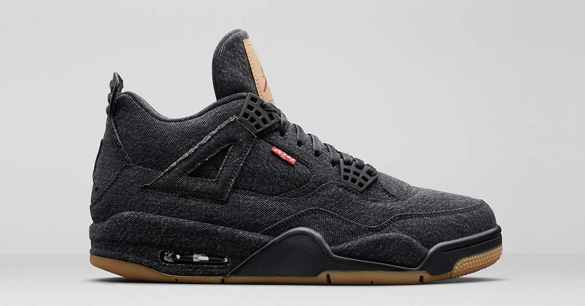 Levis x Nike Air Jordan 4 Sort AO2571-001