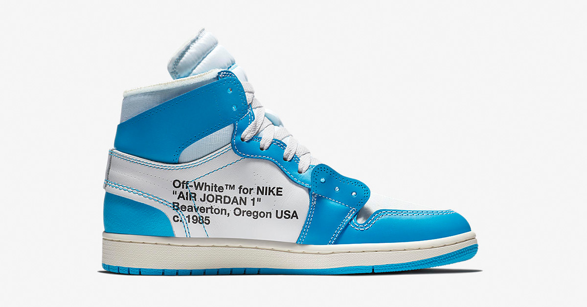 Off White x Nike Air Jordan 1 Powder Blue AQ0818-148