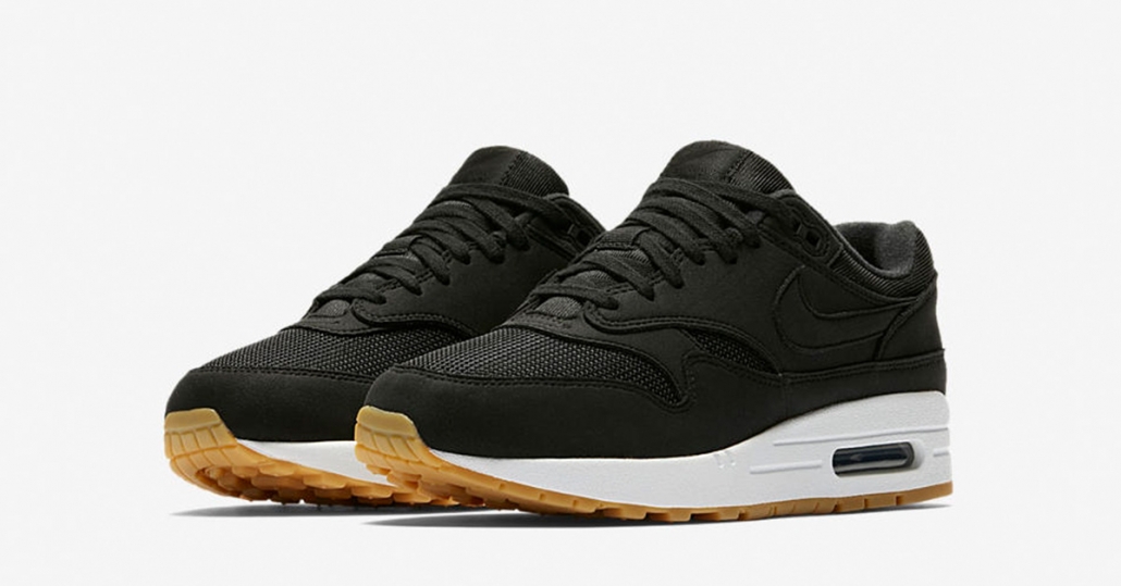 Womens Nike Air Max 1 Essentials Black White Gum 319986-037