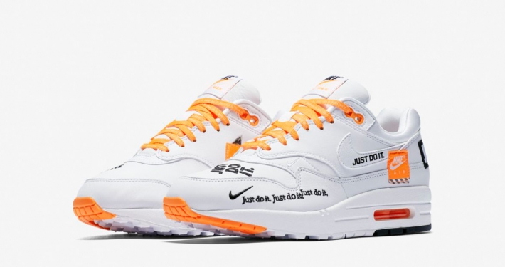 Womens Nike Air Max 1 White Total Orange 917691-100