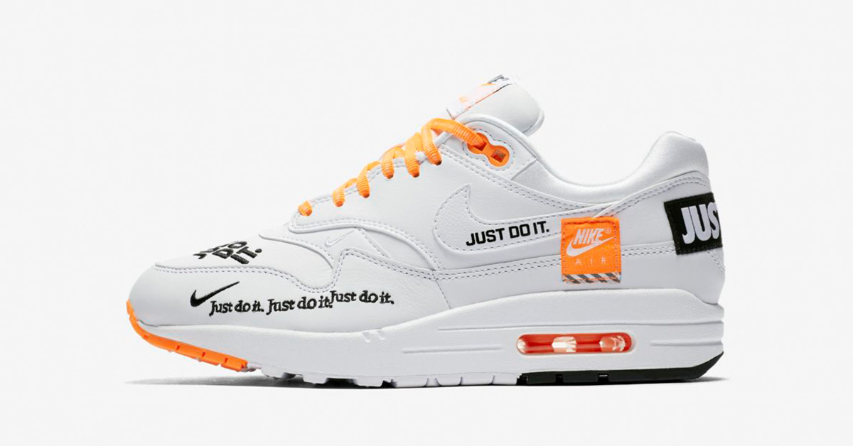 Womens Nike Air Max 1 White Total Orange 917691-100