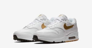 Nike Air Max 90/1 White Metallic Gold AJ7695-102