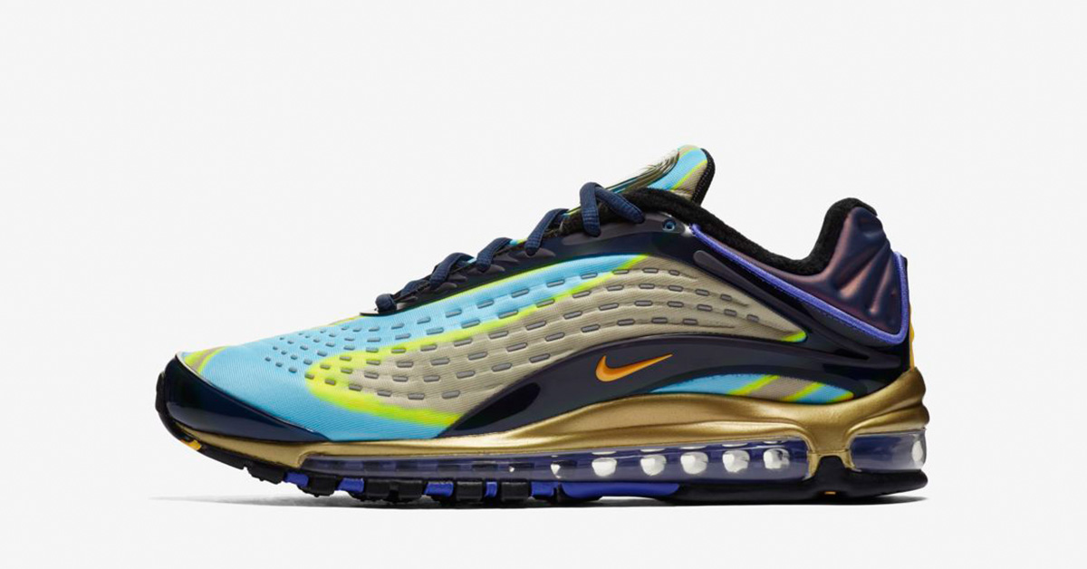 Nike Air Max Deluxe Midnight Navy Laser Orange Persian Violet