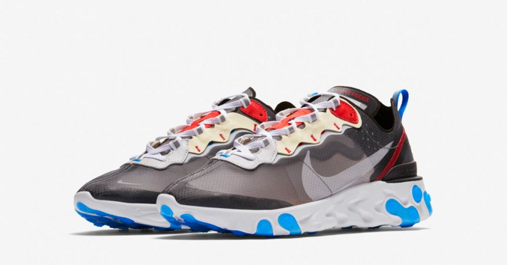 Nike React Element 87 Pure Platinum Photo Blue