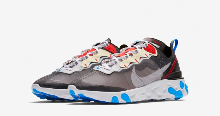 Nike React Element 87 Pure Platinum Photo Blue