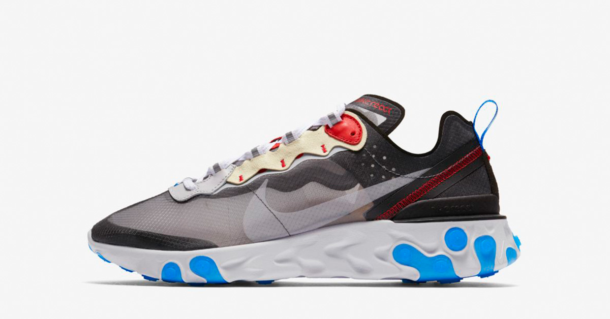 Nike React Element 87 Pure Platinum Photo Blue