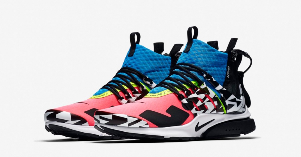 Acronym x Nike Air Presto Mid Utility Racer Pink Black Photo Blue