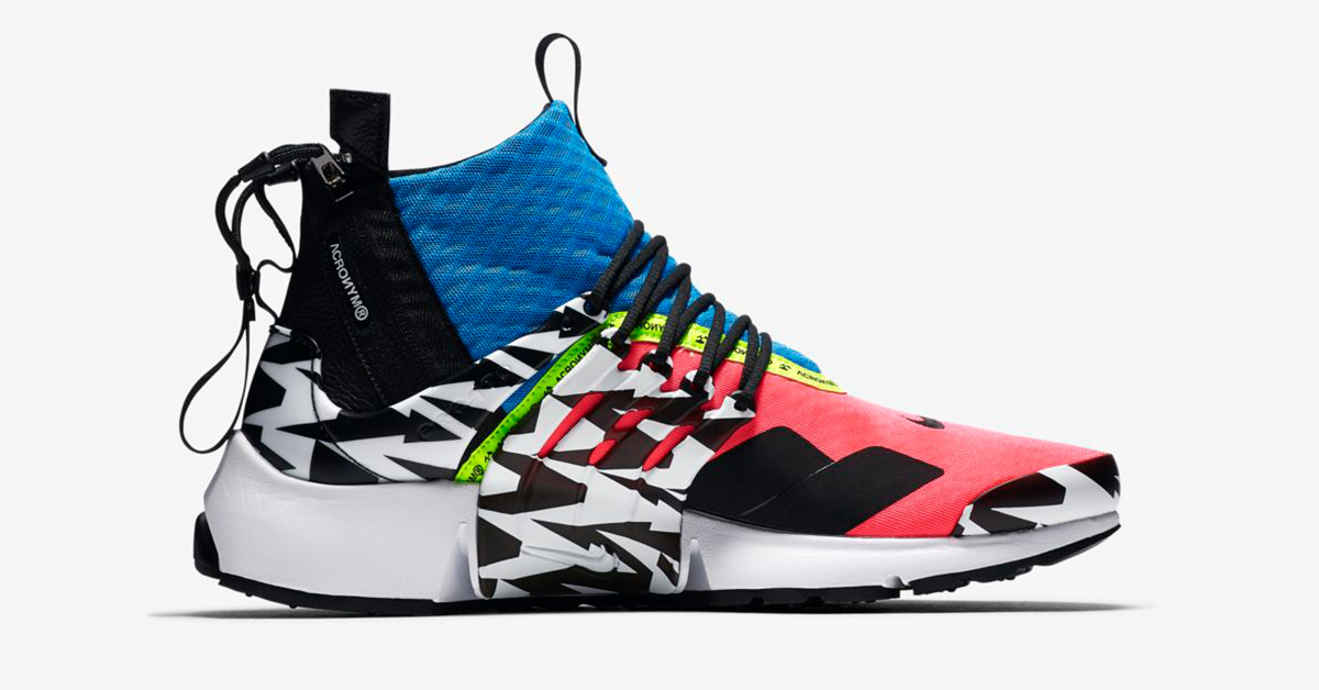 Acronym x Nike Air Presto Mid Utility Racer Pink Black Photo Blue