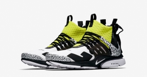 Acronym x Nike Air Presto Mid Utility White Black Dynamic Yellow