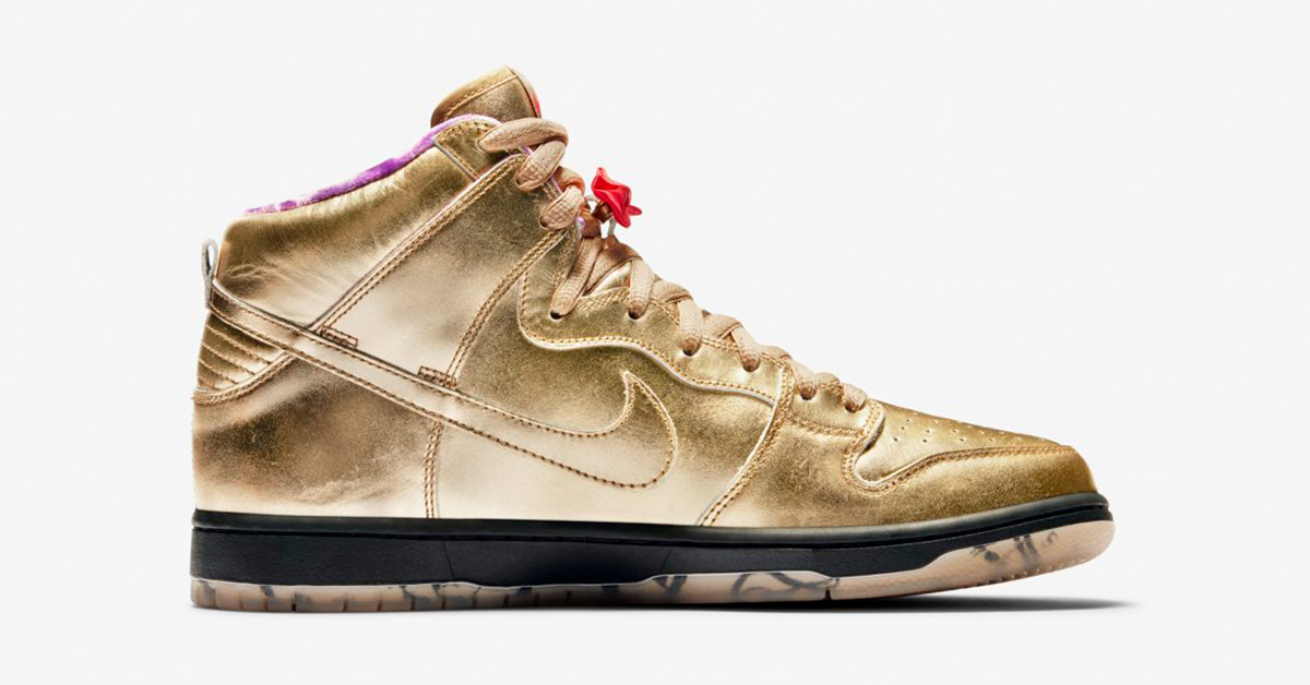 Humidity x Nike SB Dunk High Metallic Gold