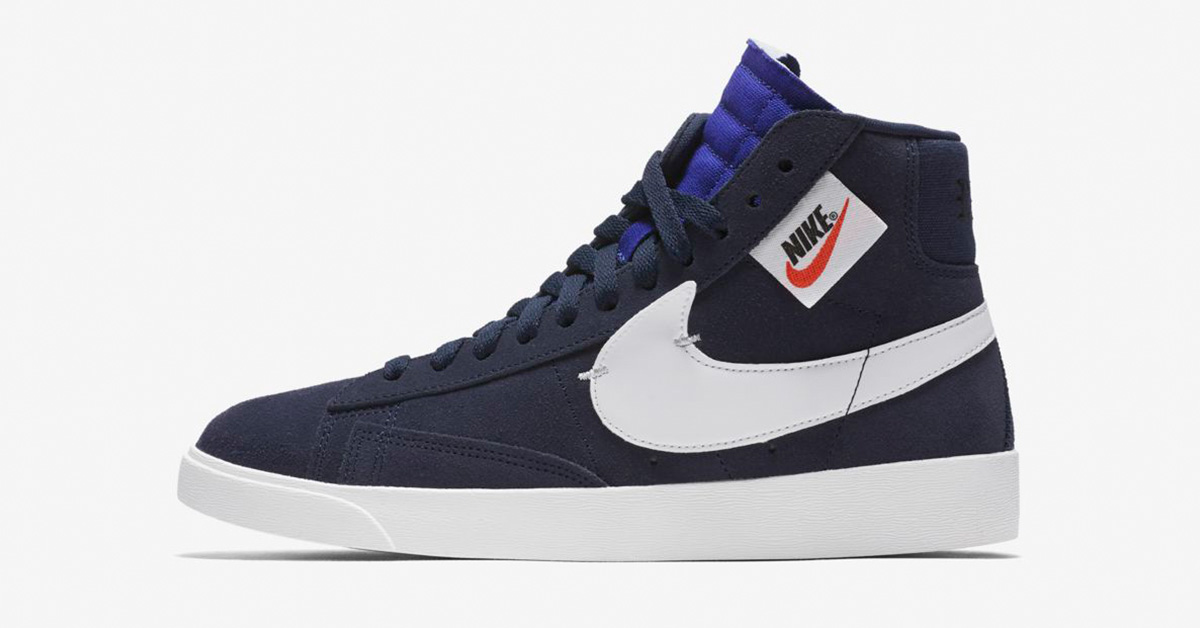 Nike Blazer Mid Rebel Blackened Blue til kvinder