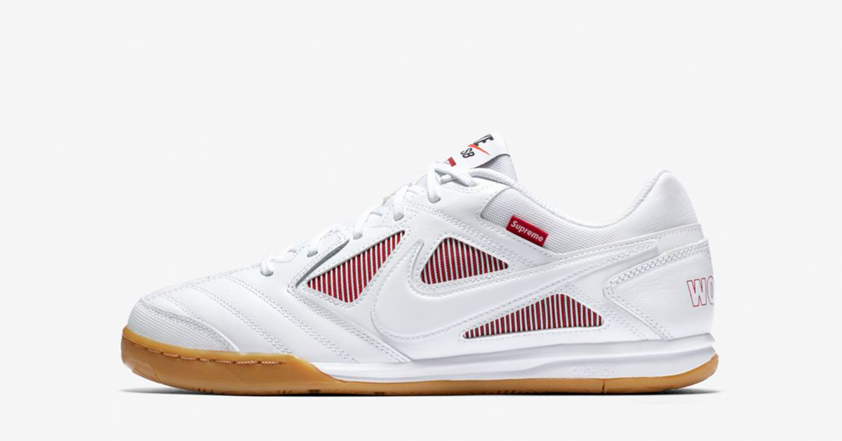 Supreme x Nike SB Gato White Gym Red