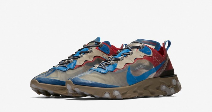 Undercover x Nike React Element 87 Light Beige Chalk Signal Blue