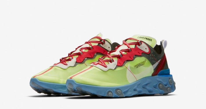 Undercover x Nike React Element 87 Volt Black University Red