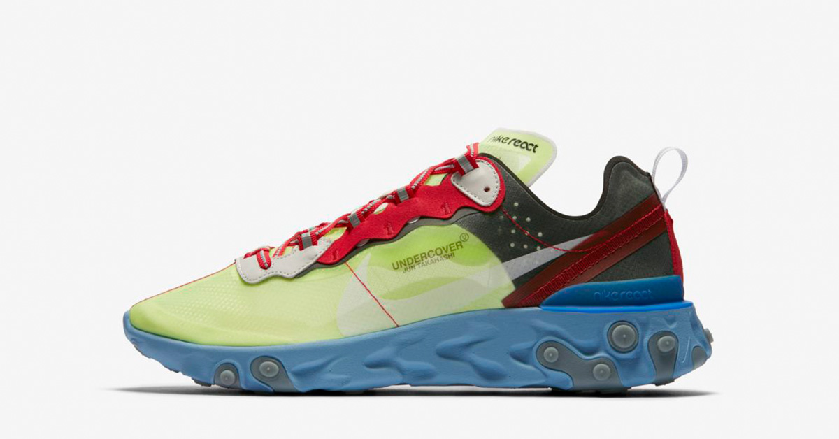 Undercover x Nike React Element 87 Volt Black University Red