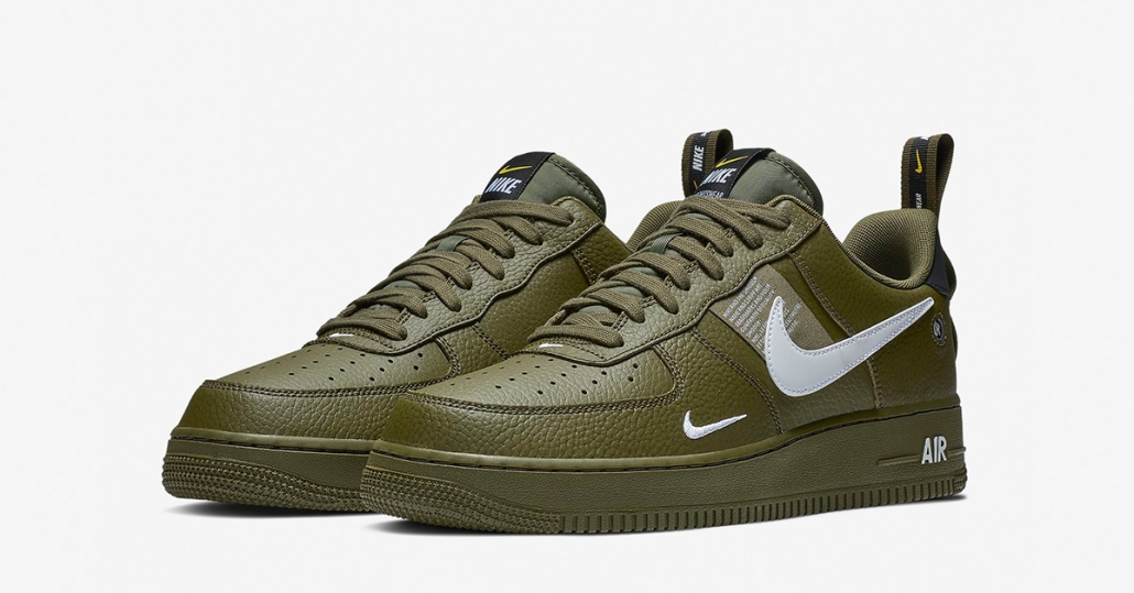 Nike Air Force 1 07 LV8 Utility Olive Canvas AJ7747-300