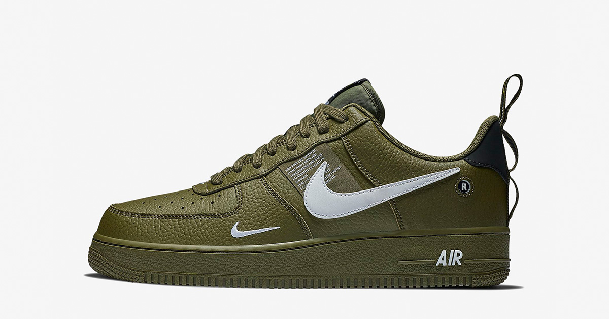 Nike Air Force 1 07 LV8 Utility Olive Canvas AJ7747-300