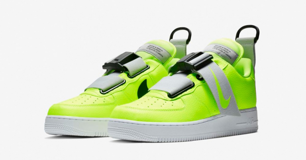 Nike Air Force 1 Utility Volt Black White