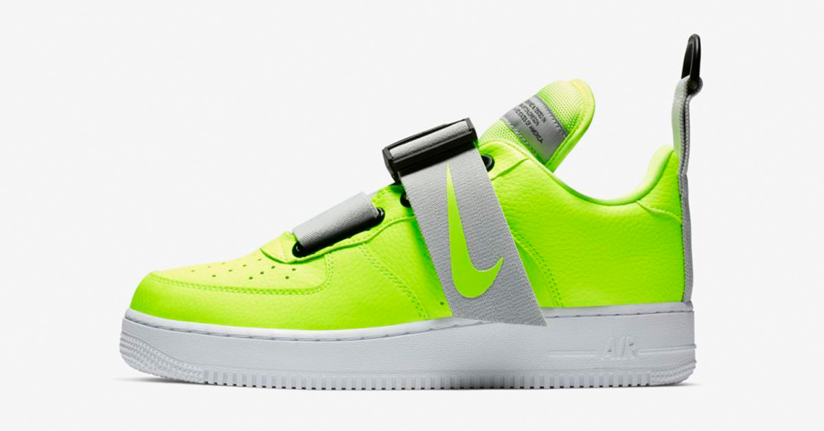 Nike Air Force 1 Utility Volt Black White