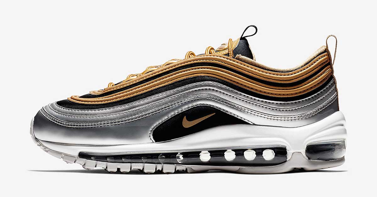 Nike Air Max 97 Guld Sølv AQ4137-700