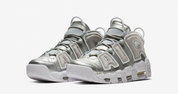 Nike Air More Uptempo Metallic Silver til kvinder