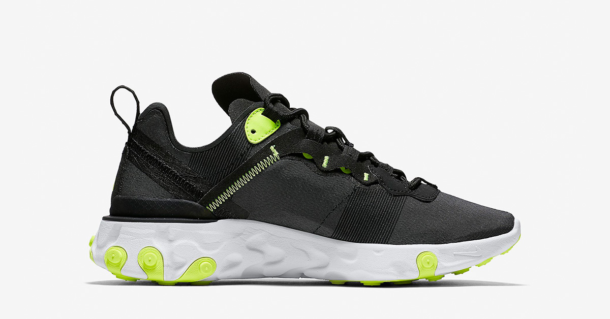 Nike React Element 55 Sort Volt til kvinder BQ2728-001