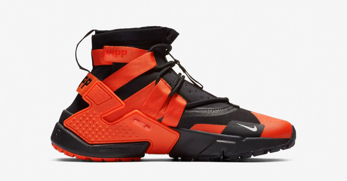 Nike Air Huarache Gripp Sort Orange