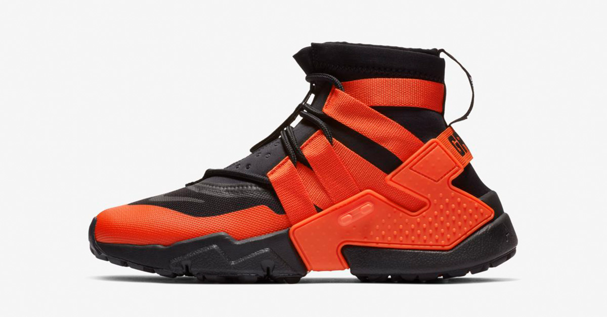 Nike Air Huarache Gripp Sort Orange