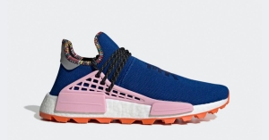 Pharrell Williams x Adidas Solar Hu NMD Blå Pink EE7579