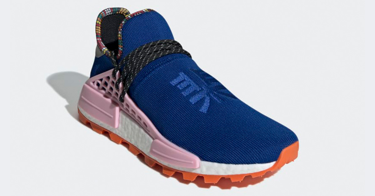 Pharrell Williams x Adidas Solar Hu NMD Blå Pink EE7579