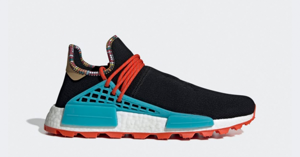 Pharrell Williams x Adidas Solar Hu NMD Sort Blå EE7582