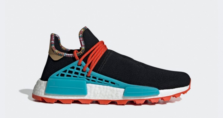 Pharrell Williams x Adidas Solar Hu NMD Sort Blå EE7582