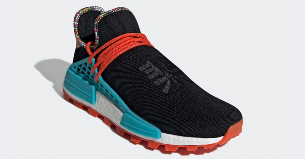 Pharrell Williams x Adidas Solar Hu NMD Sort Blå EE7582