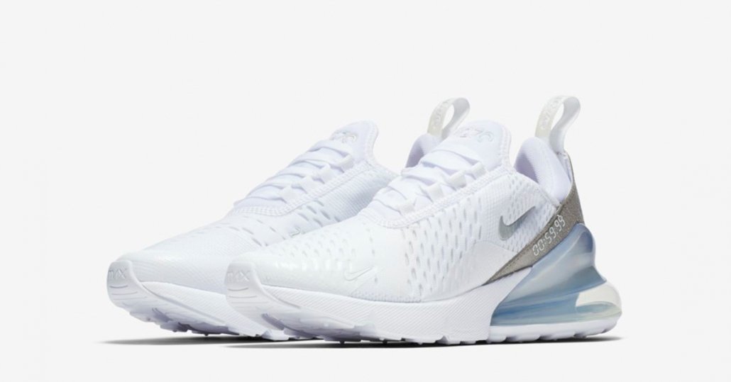 Nike Air Max 270 Hvid Solv til kvinder Cool Sneakers