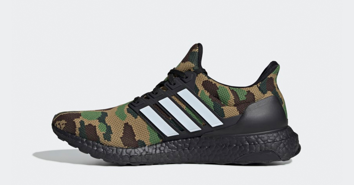 BAPE x Adidas Ultra Boost Green Camo F35097