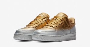 Nike Air Force 1 Low Guld Platin til Kvinder 898889-012