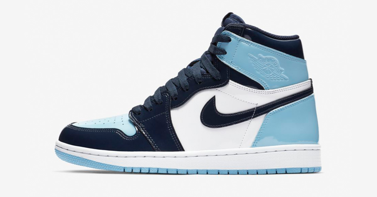 Nike Air Jordan 1 High Lyseblå til Kvinder 0