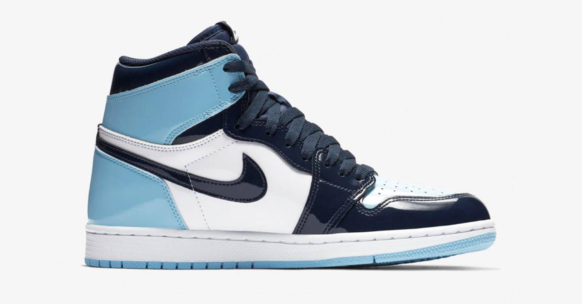 Nike Air Jordan 1 High Lyseblå til Kvinder 0