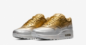 Nike Air Max 1 Guld Platin til Kvinder 917691-700